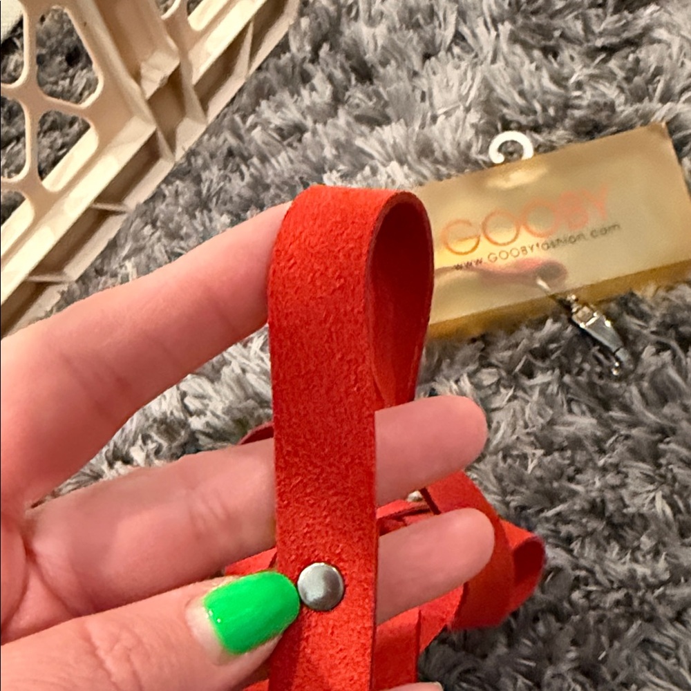 Gooby Red Dog Leash - Picture 5 of 5